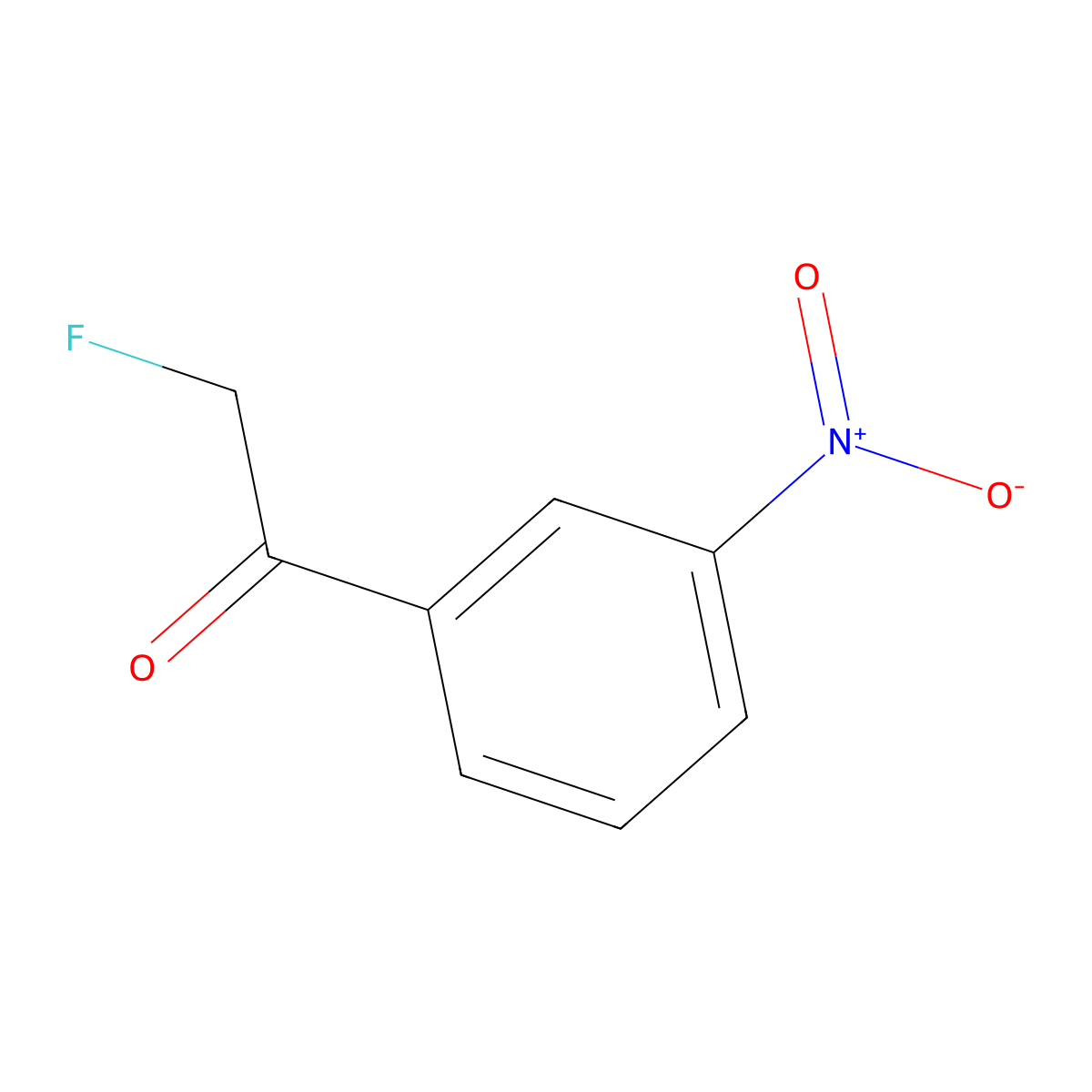 2-Fluoro-1-(3-nitrophenyl)ethanone molecular structure, CAS 403-12-3