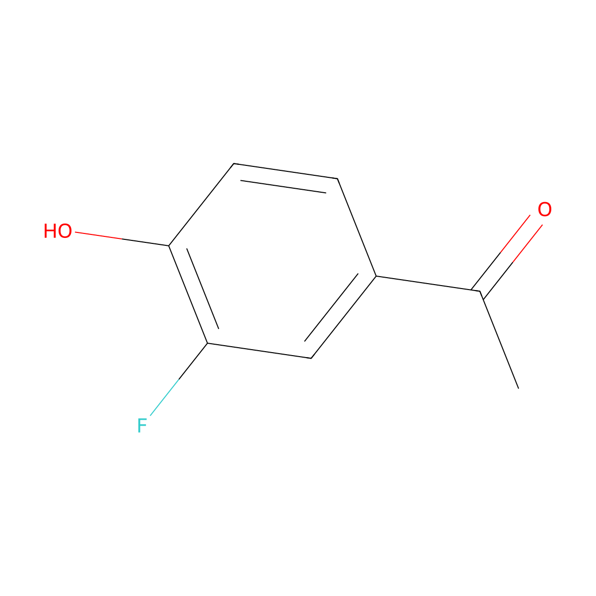 1-(3-Fluoro-4-hydroxyphenyl)ethan-1-one molecular structure, CAS 403-14-5