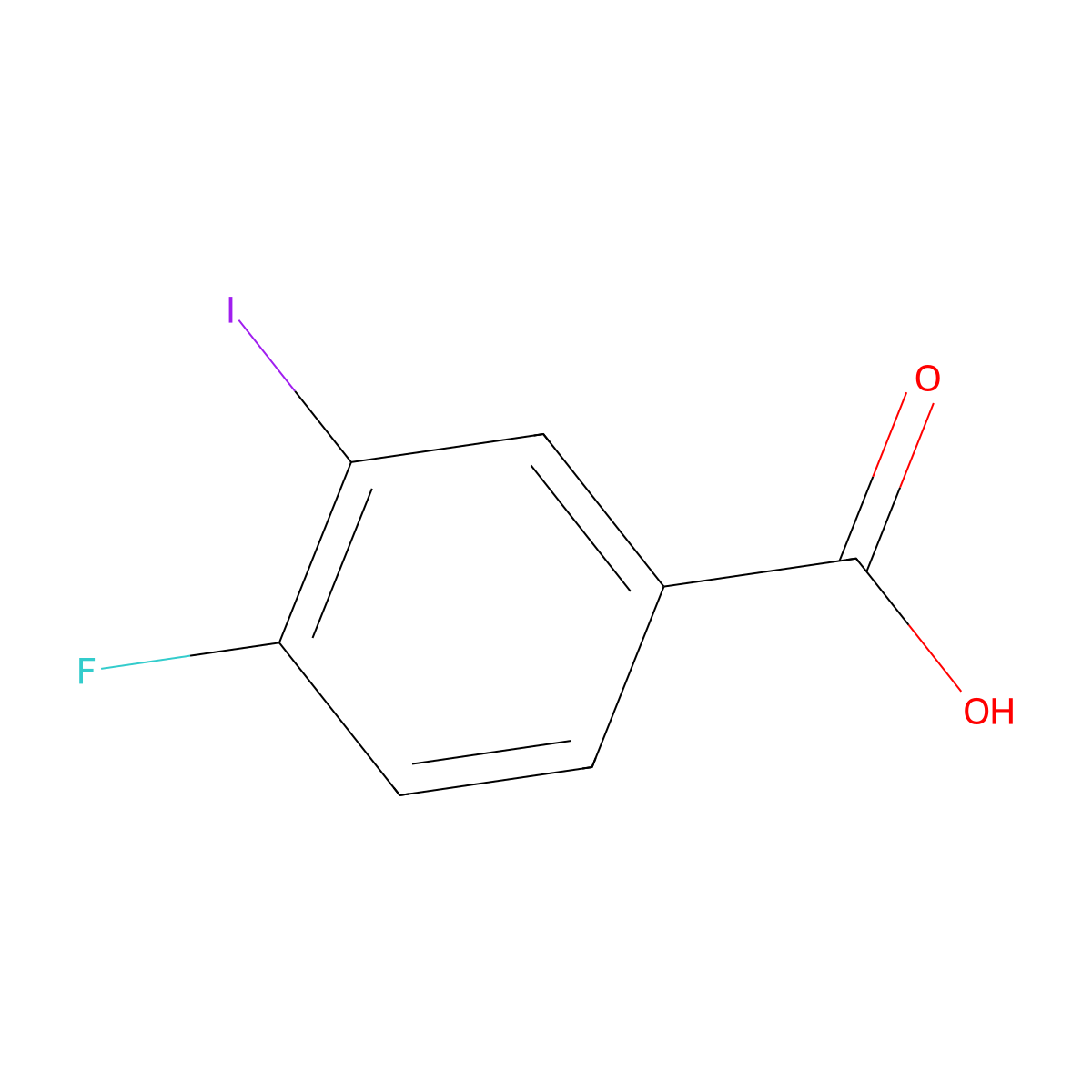 4-Fluoro-3-iodobenzoic acid molecular structure, CAS 403-18-9