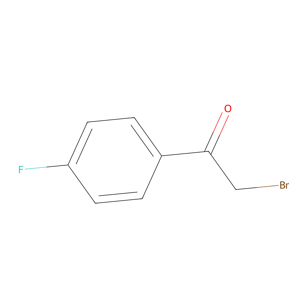 2-Bromo-1-(4-fluorophenyl)ethan-1-one molecular structure, CAS 403-29-2