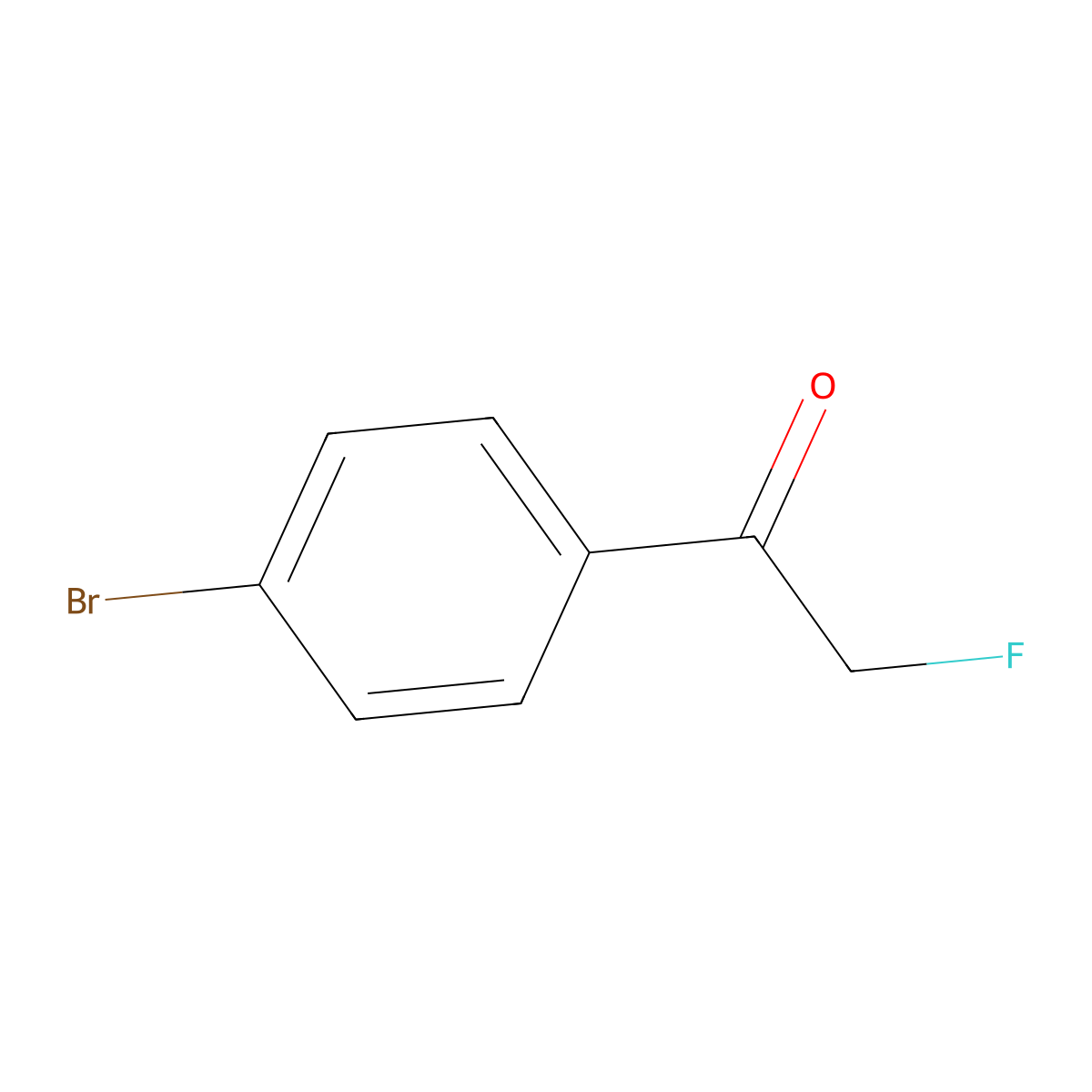 1-(4-Bromophenyl)-2-fluoroethan-1-one molecular structure, CAS 403-30-5