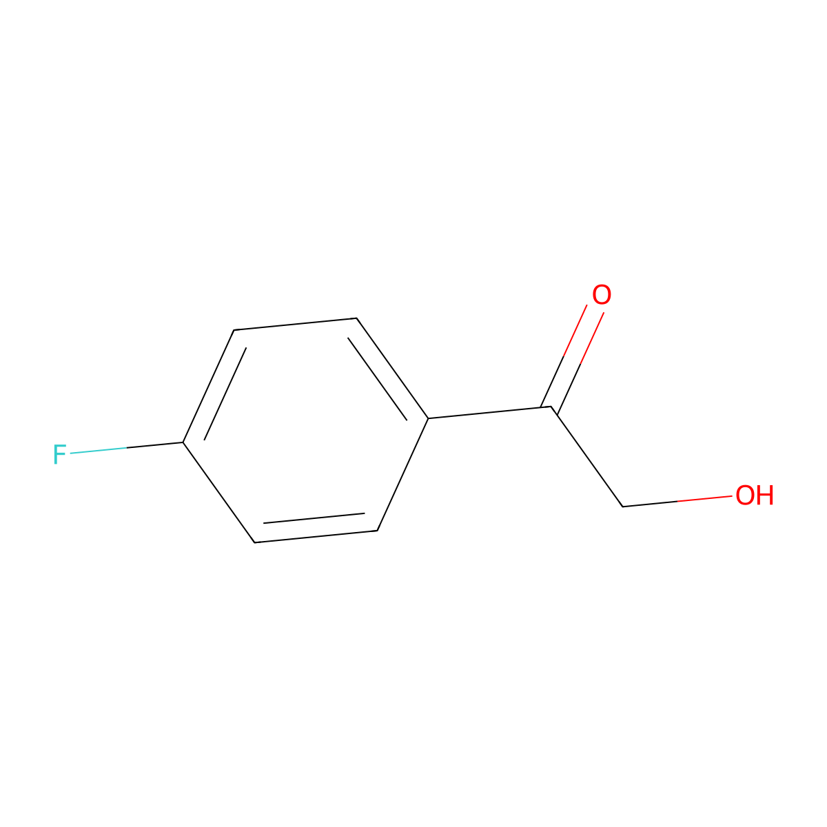 1-(4-Fluorophenyl)-2-hydroxyethanone molecular structure, CAS 403-31-6