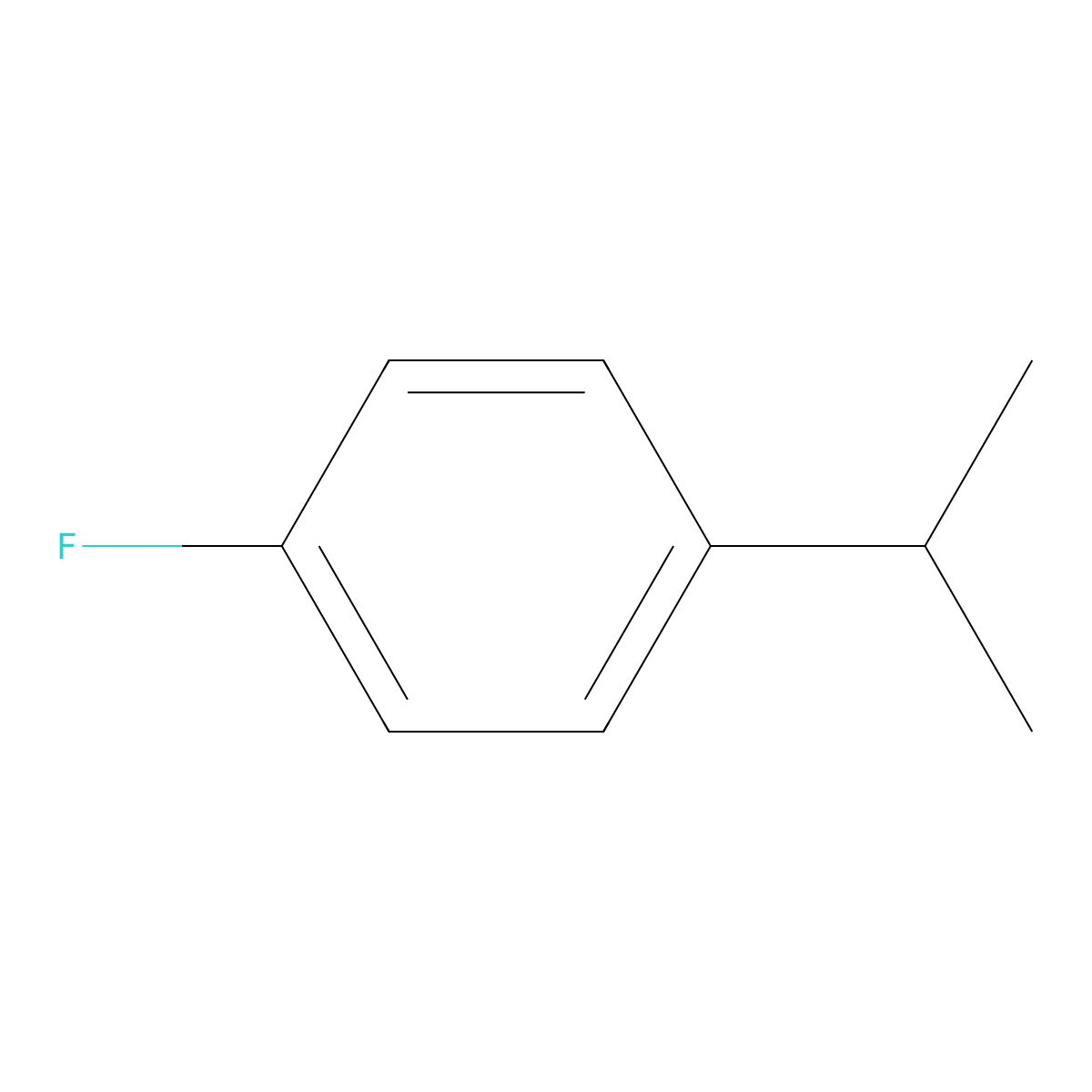 4-Fluorocumene molecular structure, CAS 403-39-4