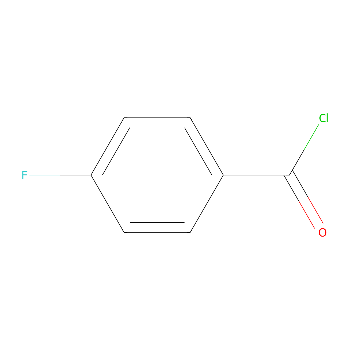 4-Fluorobenzoyl chloride molecular structure, CAS 403-43-0