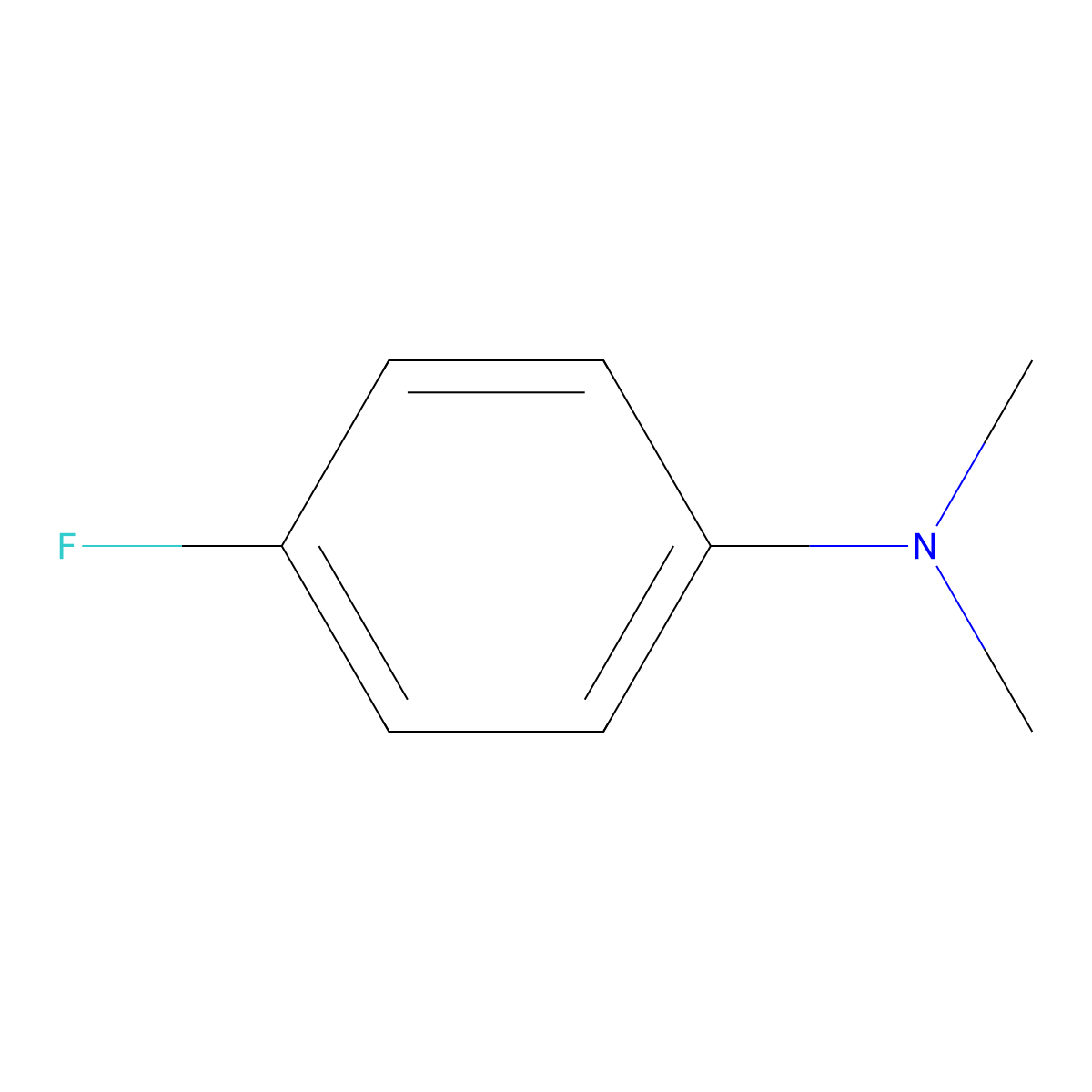 N,N-Dimethyl-4-fluoroaniline molecular structure, CAS 403-46-3