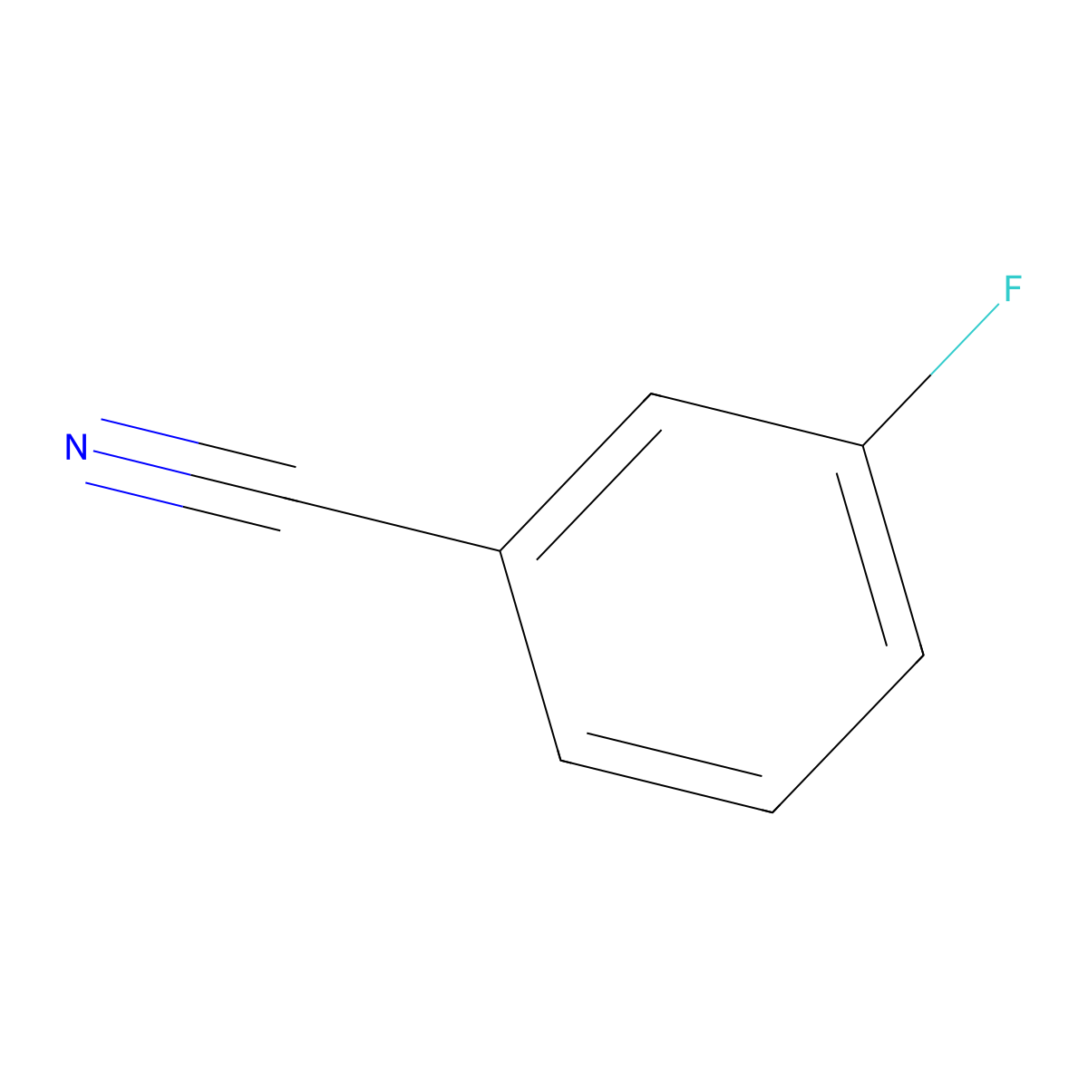 3-Fluorobenzonitrile molecular structure, CAS 403-54-3