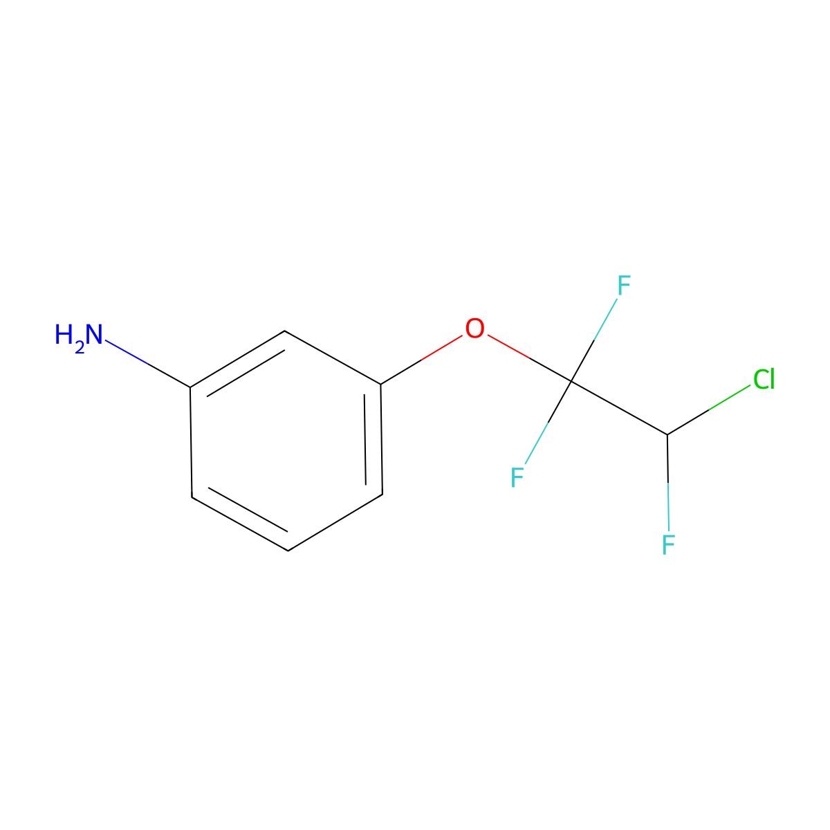 3-(2-Chloro-1,1,2-trifluoroethoxy)benzenamine molecular structure, CAS 403-56-5