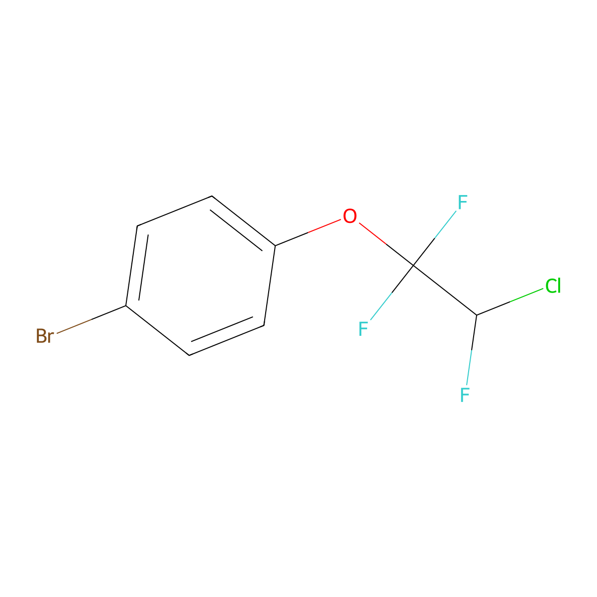 1-Bromo-4-(2-chloro-1,1,2-trifluoroethoxy)benzene molecular structure, CAS 403-60-1