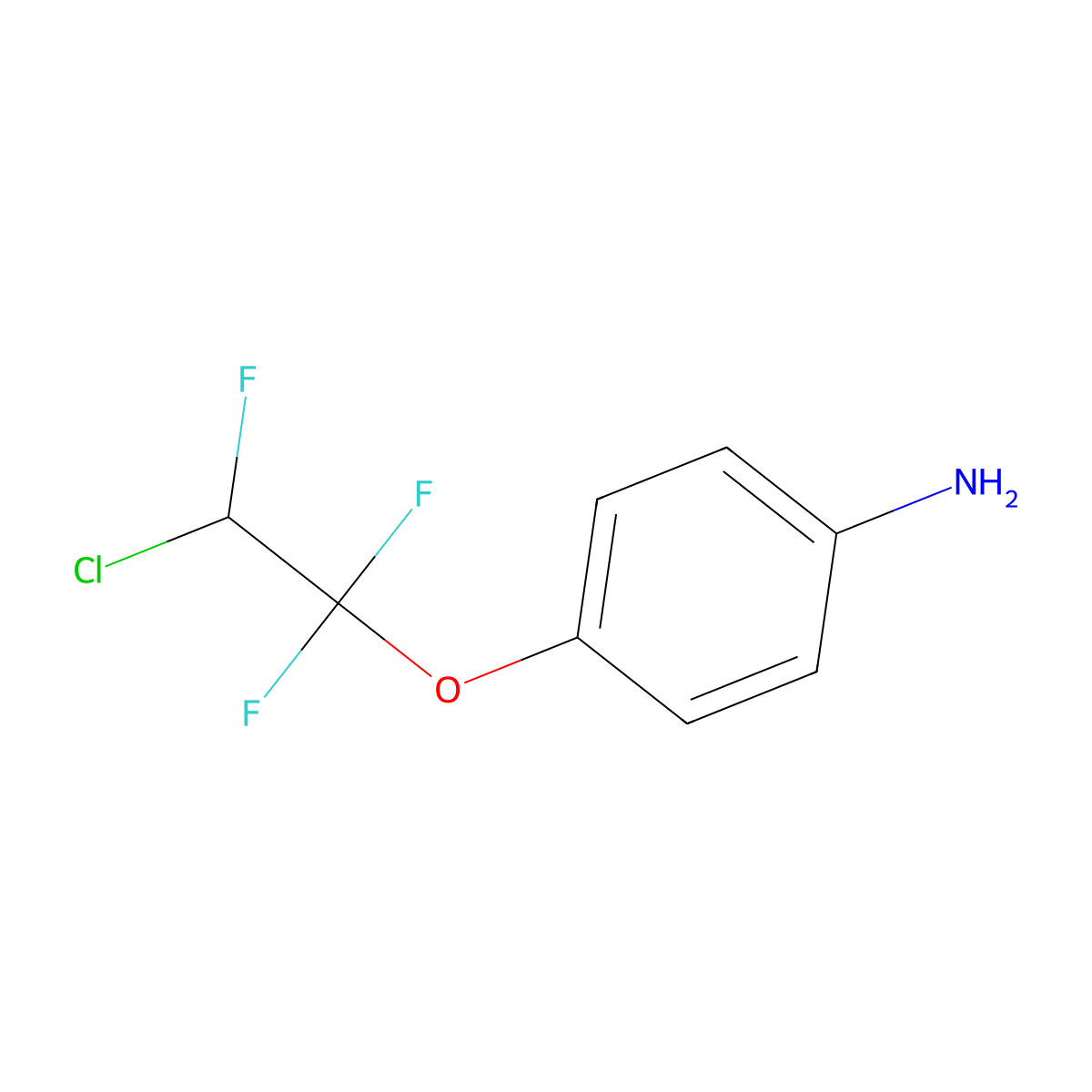 4-(2-Chloro-1,1,2-trifluoroethoxy)aniline molecular structure, CAS 403-61-2