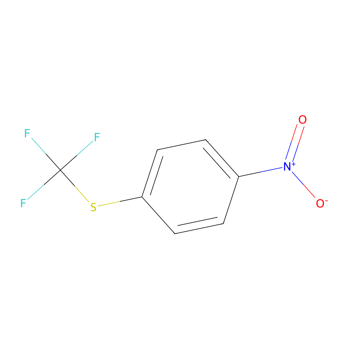 4-(Trifluoromethylthio)nitrobenzene molecular structure, CAS 403-66-7