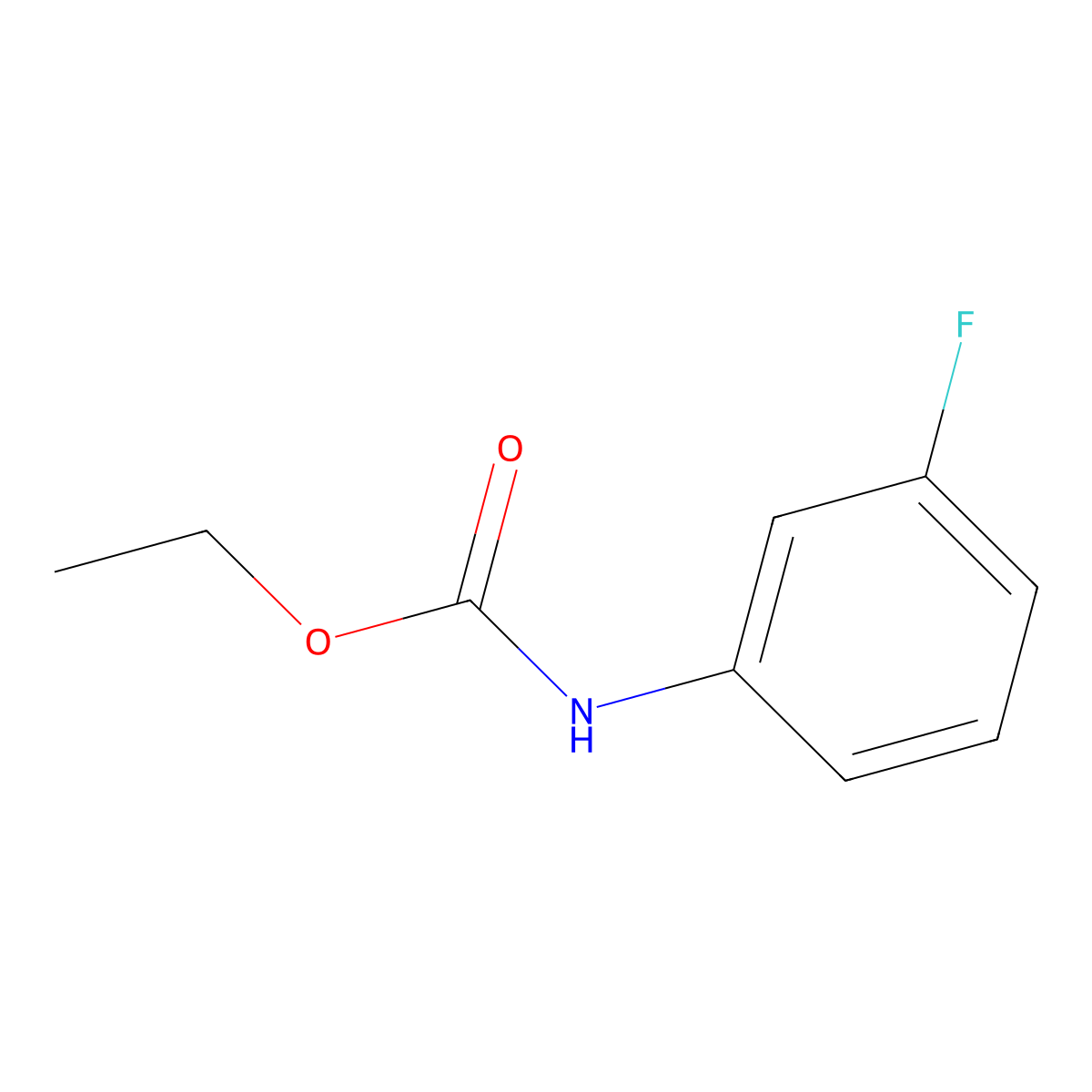 Ethyl m-fluorophenylcarbamate molecular structure, CAS 403-92-9