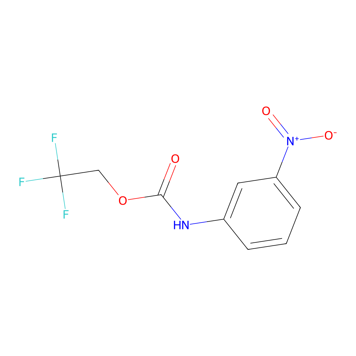2,2,2-Trifluoroethyl (3-nitrophenyl)carbamate molecular structure, CAS 403-99-6