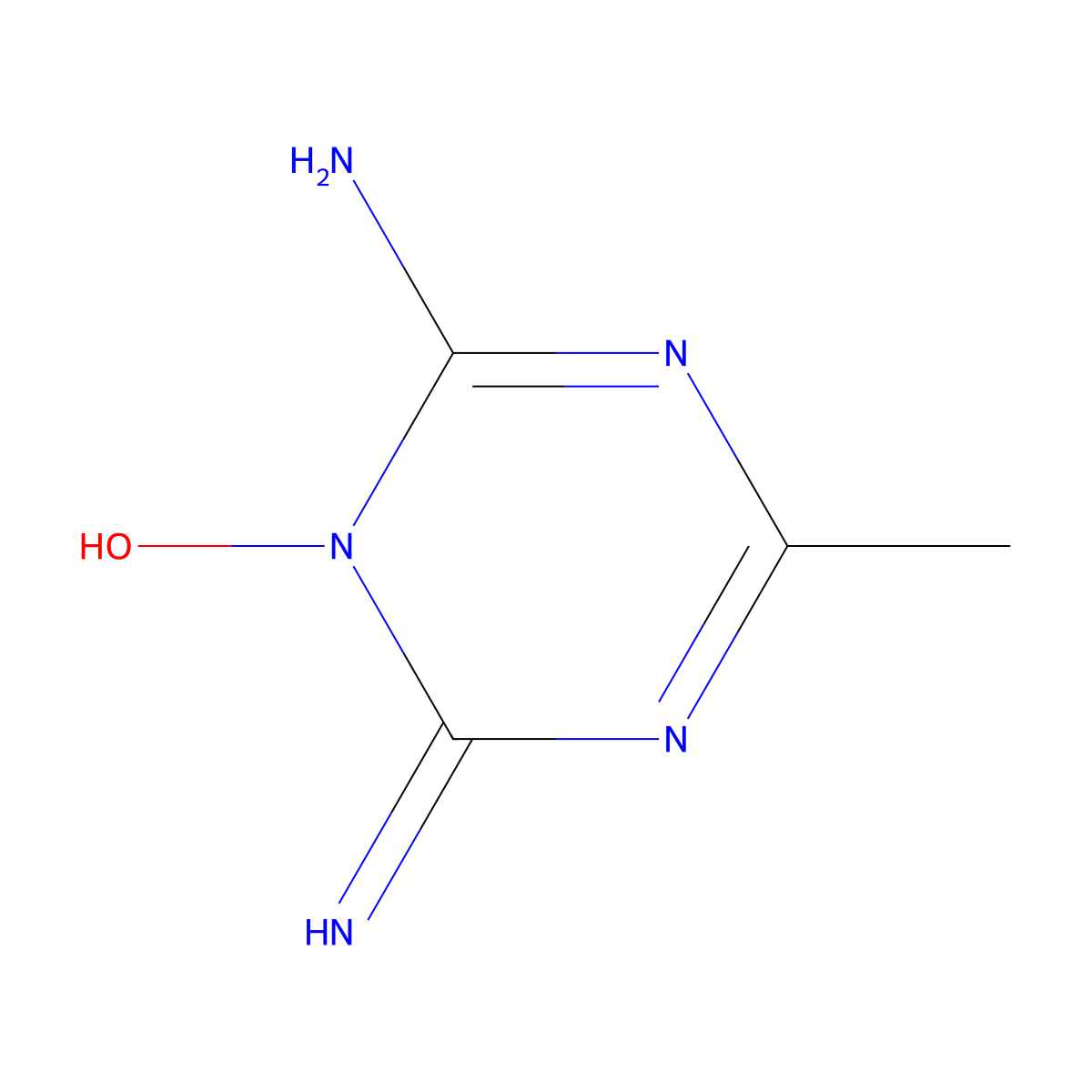 1-Hydroxy-6-imino-4-methyl-1,3,5-triazin-2-amine molecular structure, CAS 4030-02-8