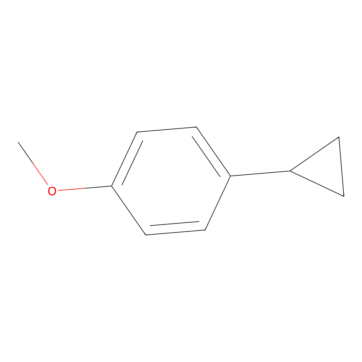 4-Cyclopropylanisole molecular structure, CAS 4030-17-5
