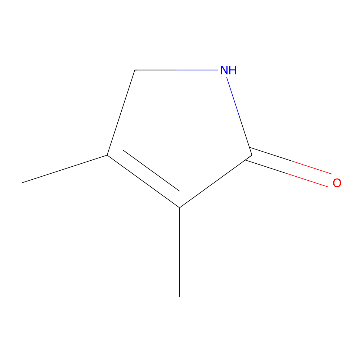 3,4-dimethyl-1,5-dihydro-(2H)-pyrrol-2-one molecular structure, CAS 4030-22-2