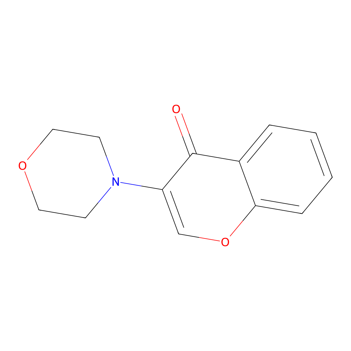 3-morpholino-4H-chromen-4-one molecular structure, CAS 40302-80-5