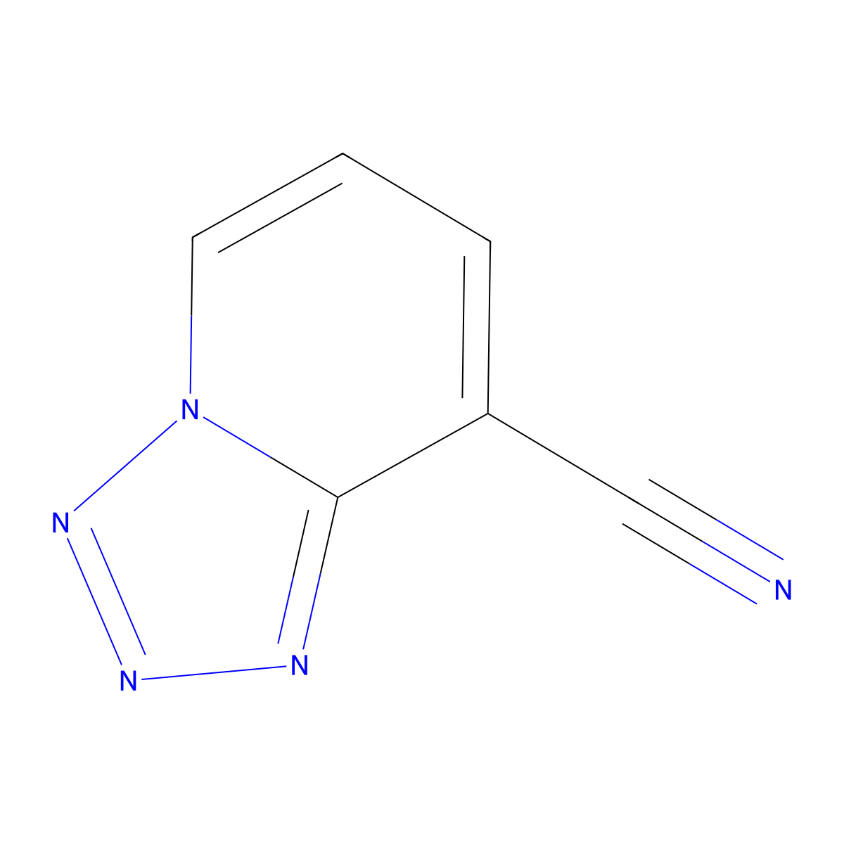 Tetrazolo(1,5-a)pyridine-8-carbonitrile molecular structure, CAS 40306-97-6