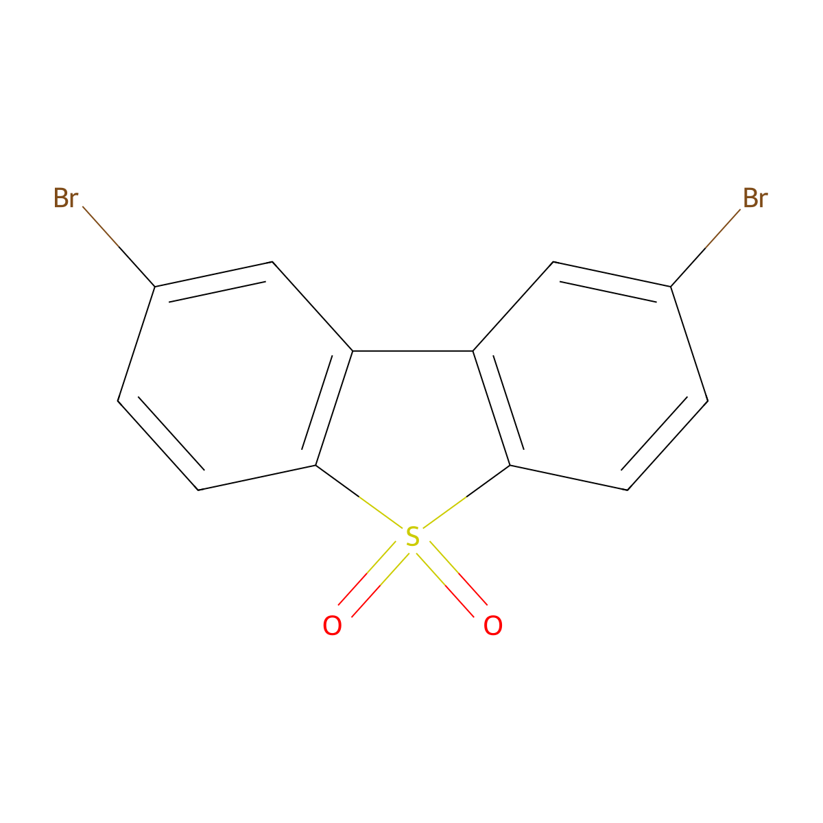 2,8-Dibromodibenzothiophene 5,5-dioxide molecular structure, CAS 40307-15-1