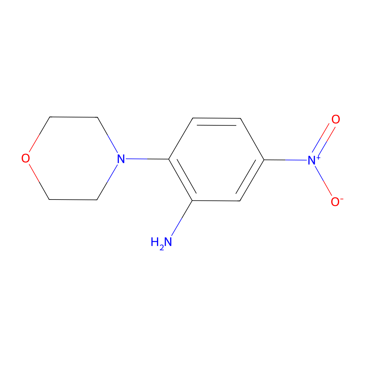 2-Morpholino-5-nitroaniline molecular structure, CAS 4031-79-2