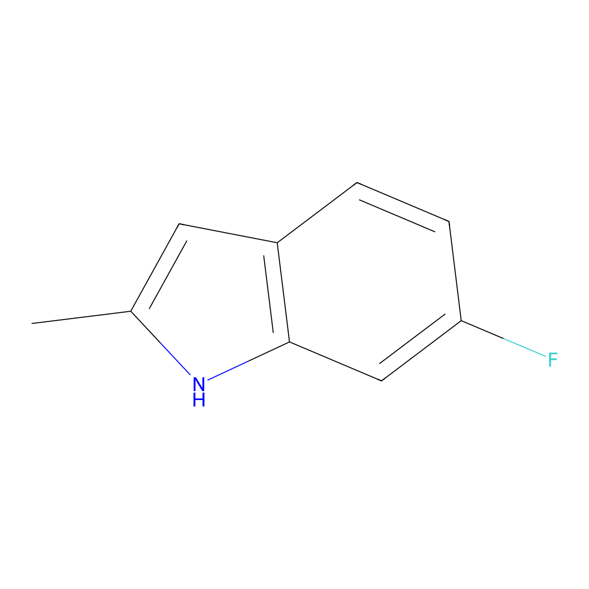 6-Fluoro-2-methyl-1H-indole molecular structure, CAS 40311-13-5