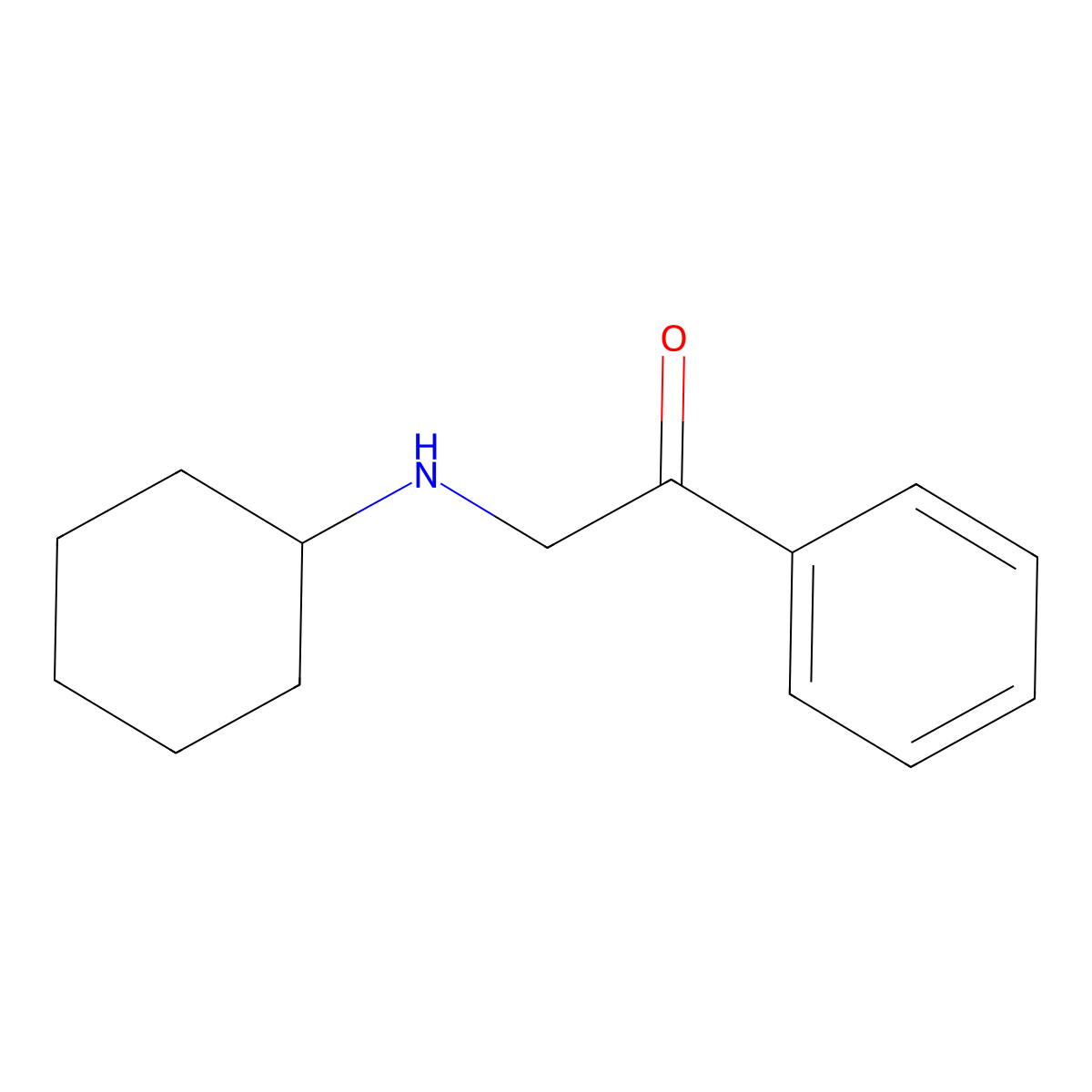 2-(Cyclohexylamino)-1-phenylethanone molecular structure, CAS 40312-83-2