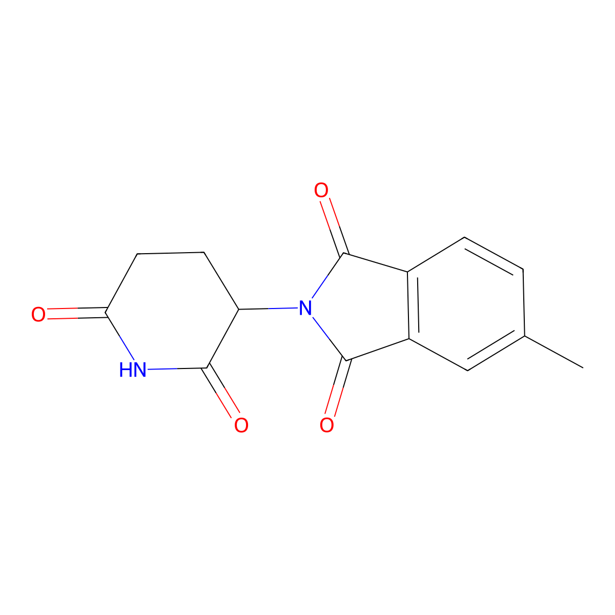 2-(2,6-Dioxopiperidin-3-yl)-5-methylisoindoline-1,3-dione molecular structure, CAS 40313-92-6