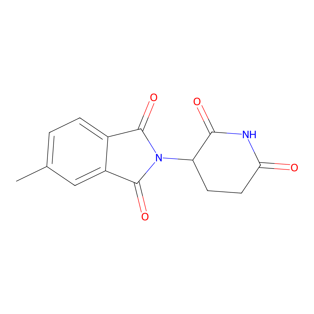 2-(2,6-Dioxopiperidin-3-yl)-5-methylisoindoline-1,3-dione molecular structure, CAS 40313-92-6