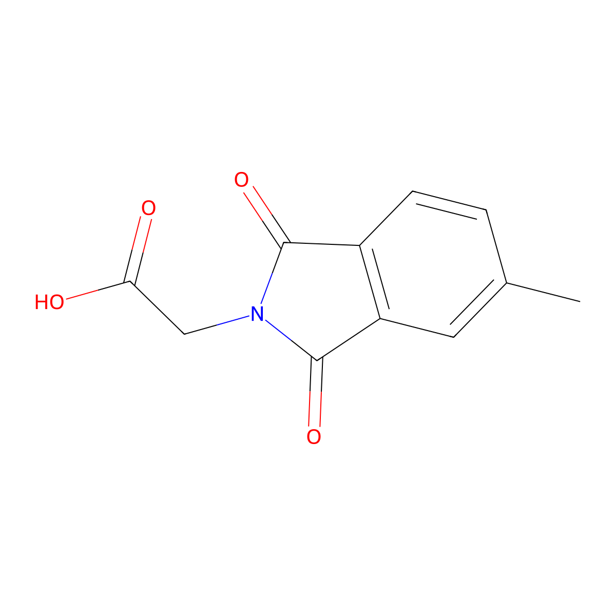 (5-Methyl-1,3-dioxo-1,3-dihydro-2H-isoindol-2-yl)acetic acid molecular structure, CAS 40313-95-9