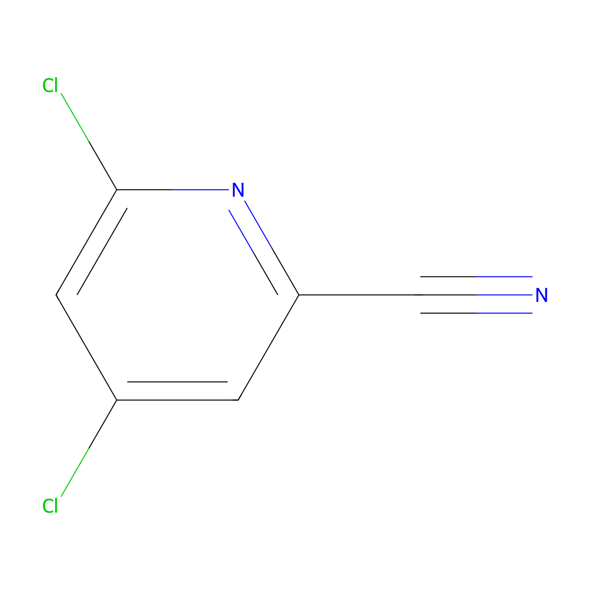 4,6-Dichloropyridine-2-carbonitrile molecular structure, CAS 40314-71-4