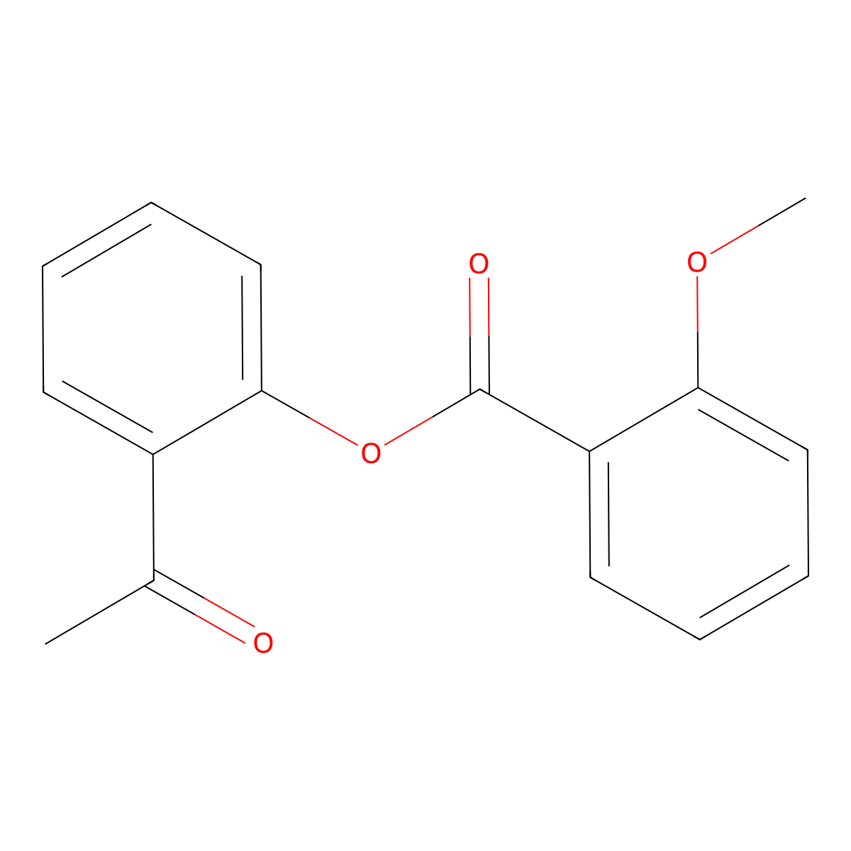2-Acetylphenyl 2-methoxybenzoate molecular structure, CAS 40316-66-3