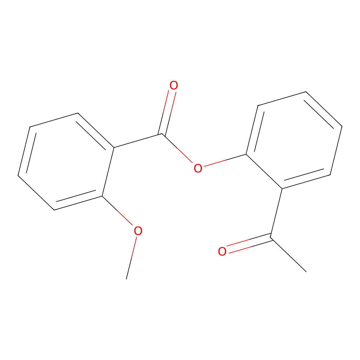 2-Acetylphenyl 2-methoxybenzoate molecular structure, CAS 40316-66-3