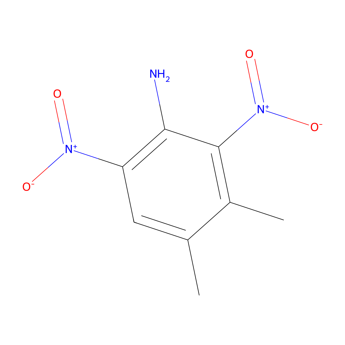 3,4-Dimethyl-2,6-dinitroaniline molecular structure, CAS 40318-31-8