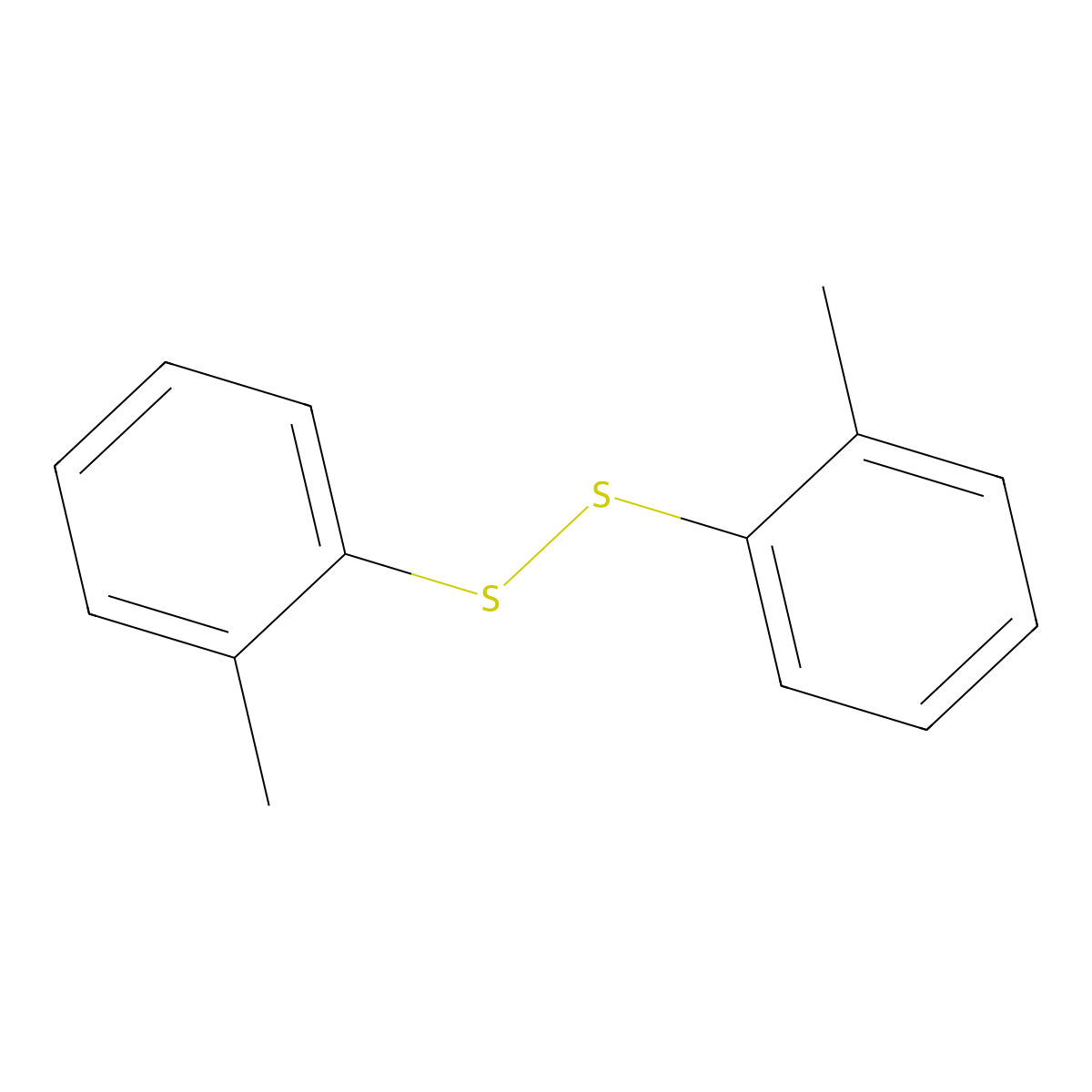 Bis(2-methylphenyl) disulfide molecular structure, CAS 4032-80-8