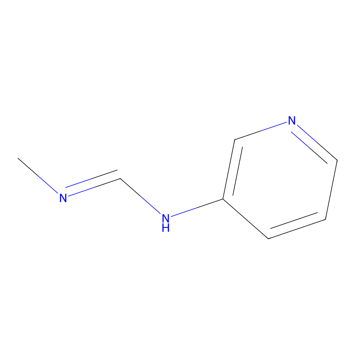 N-methyl-N'-(pyridin-3-yl)methanimidamide molecular structure, CAS 40320-08-9