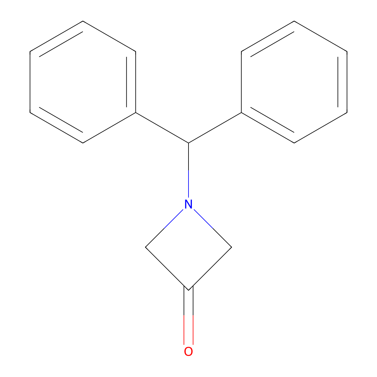 1-(Diphenylmethyl)azetidin-3-one molecular structure, CAS 40320-60-3