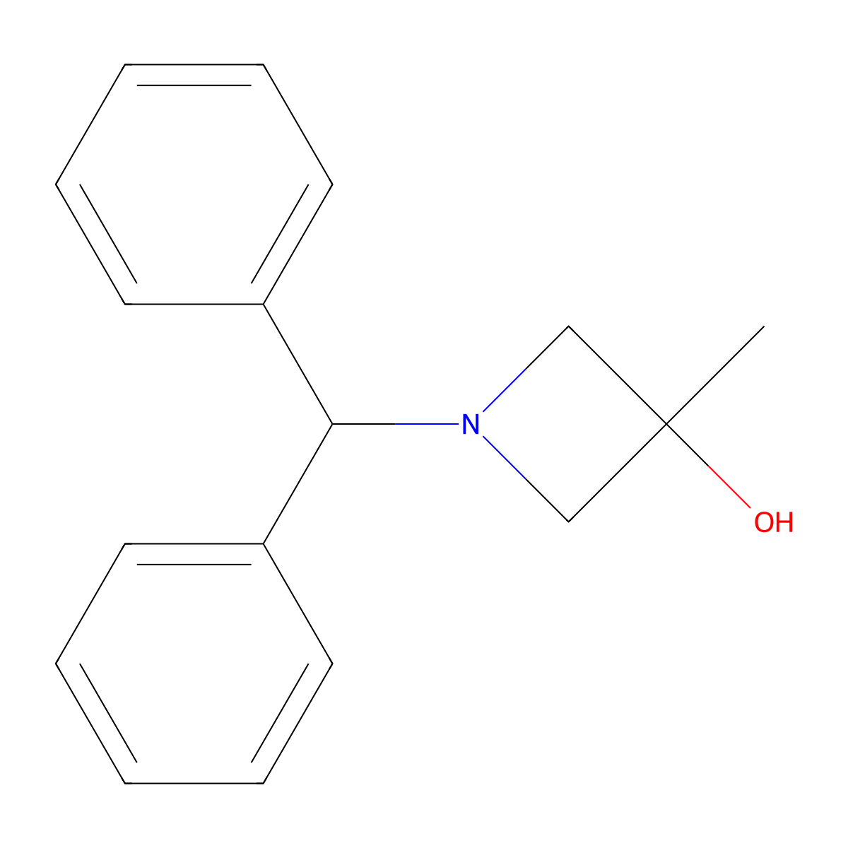 1-Benzhydryl-3-methylazetidin-3-ol molecular structure, CAS 40320-63-6