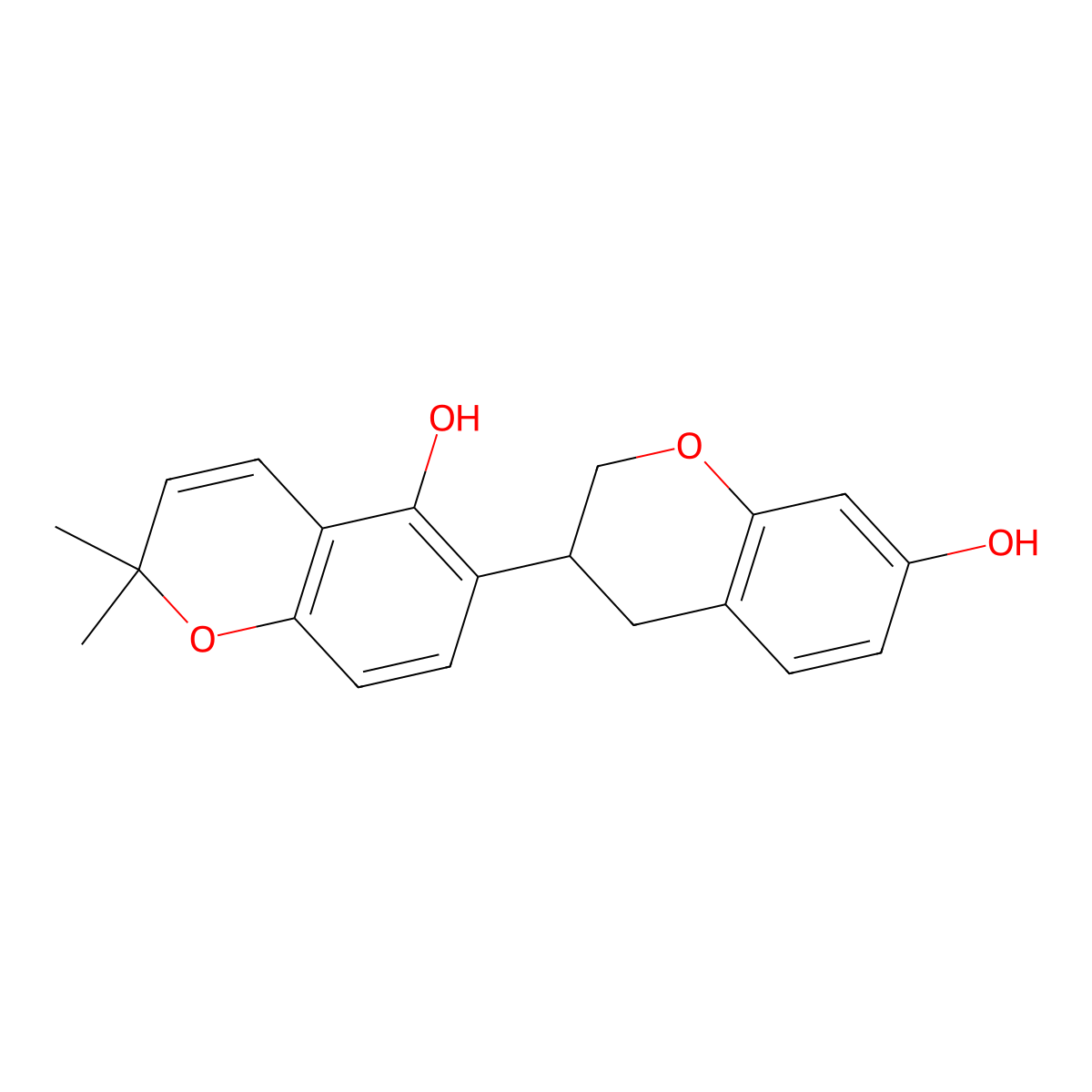 Phaseollinisoflavan molecular structure, CAS 40323-57-7