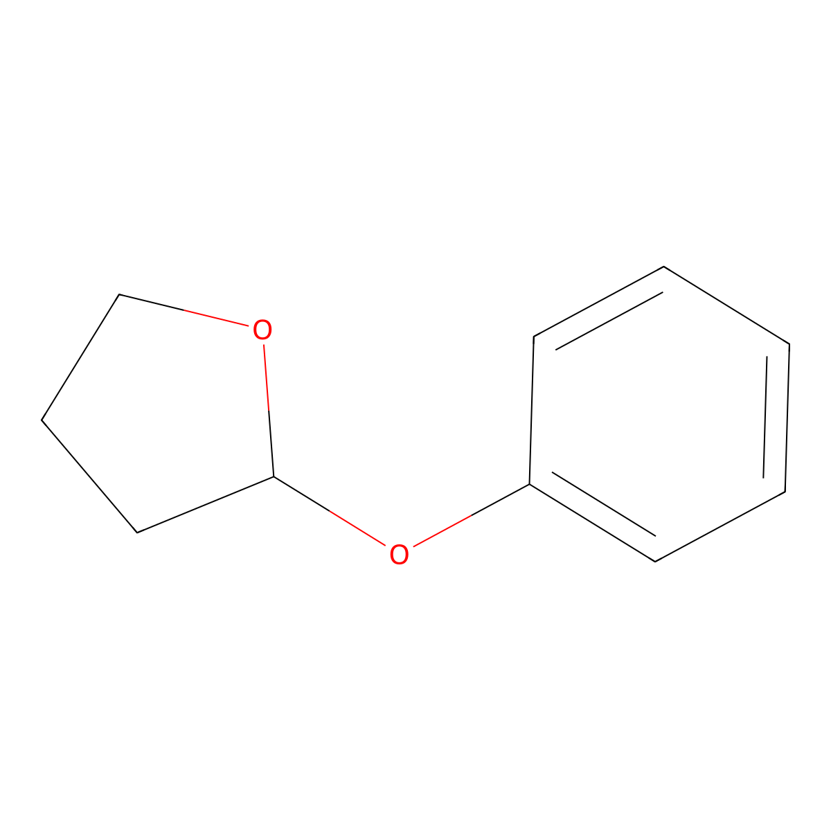 Furan, tetrahydro-2-phenoxy- molecular structure, CAS 40324-40-1