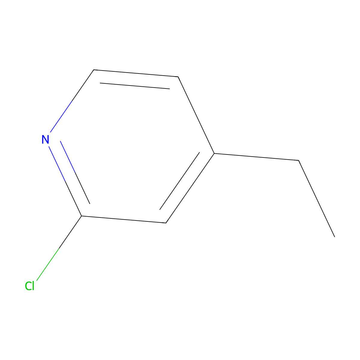 2-Chloro-4-ethylpyridine molecular structure, CAS 40325-11-9
