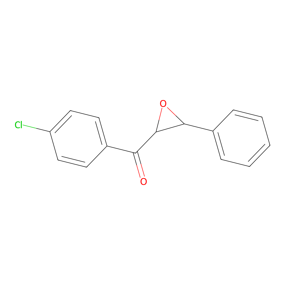 (4-Chlorophenyl)(3-phenyloxiran-2-yl)methanone molecular structure, CAS 40327-53-5