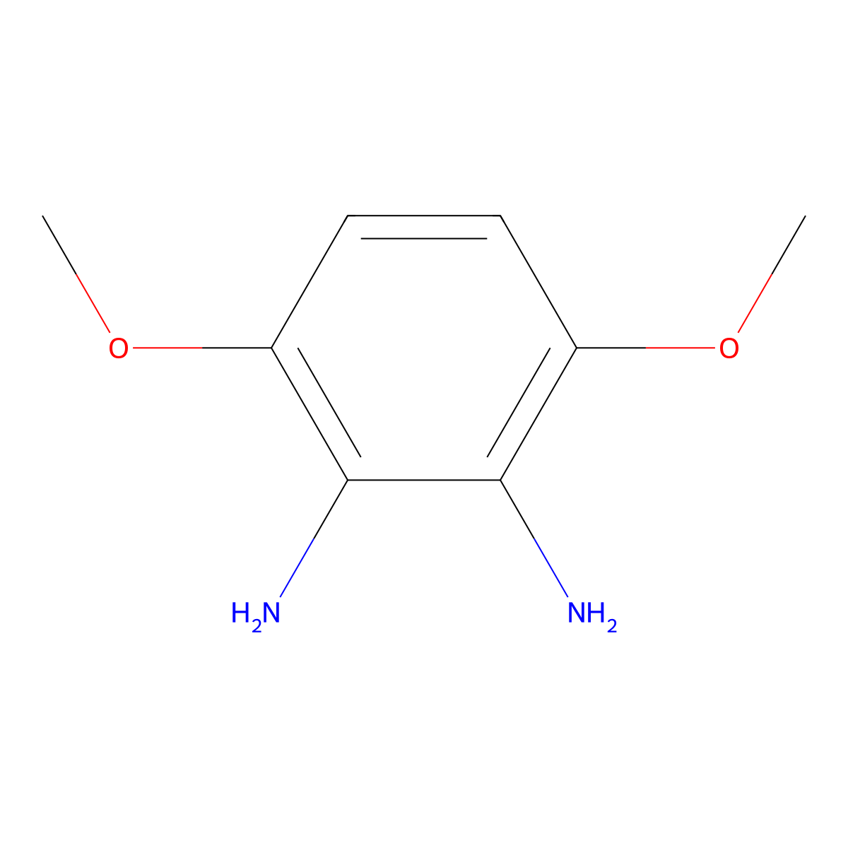 3,6-Dimethoxybenzene-1,2-diamine molecular structure, CAS 40328-95-8
