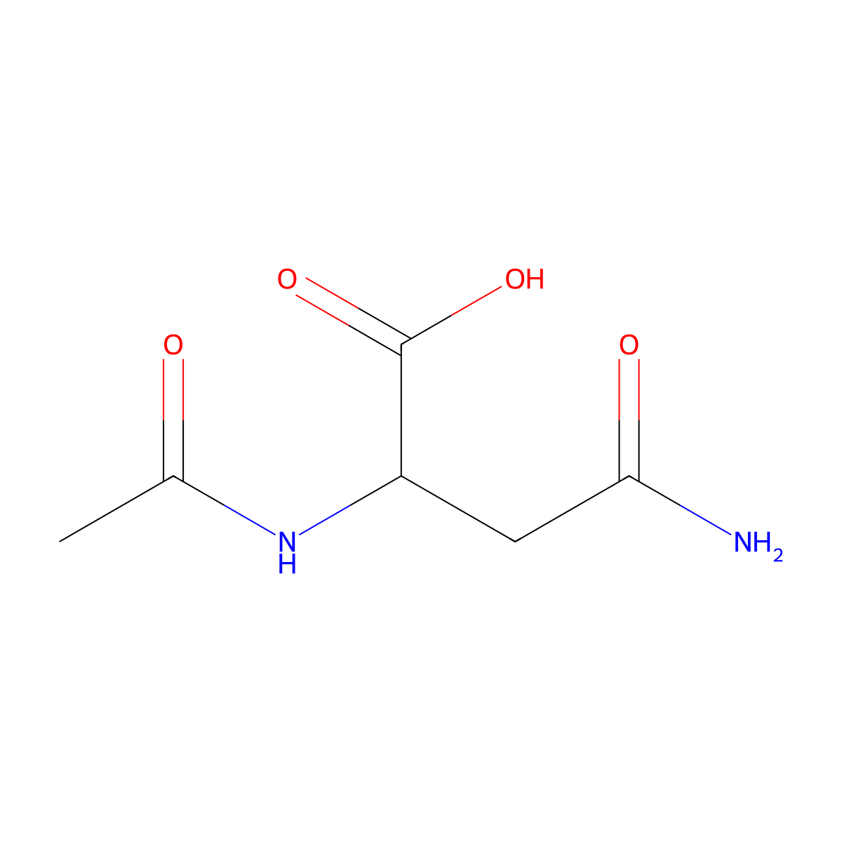 N-Acetylasparagine molecular structure, CAS 4033-40-3