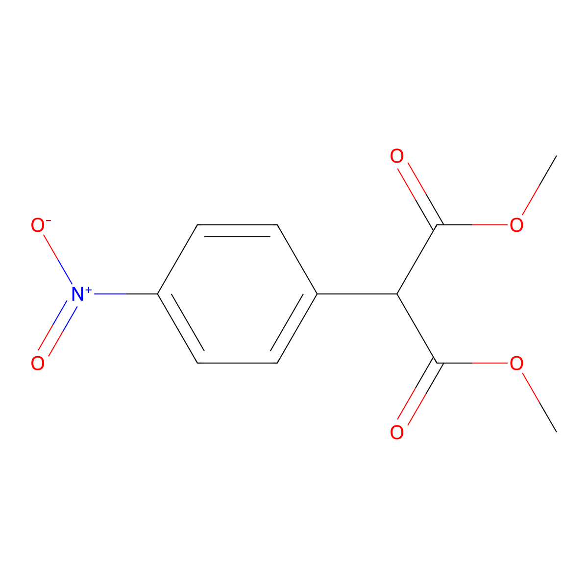 Dimethyl 2-(4-nitrophenyl)malonate molecular structure, CAS 4033-88-9