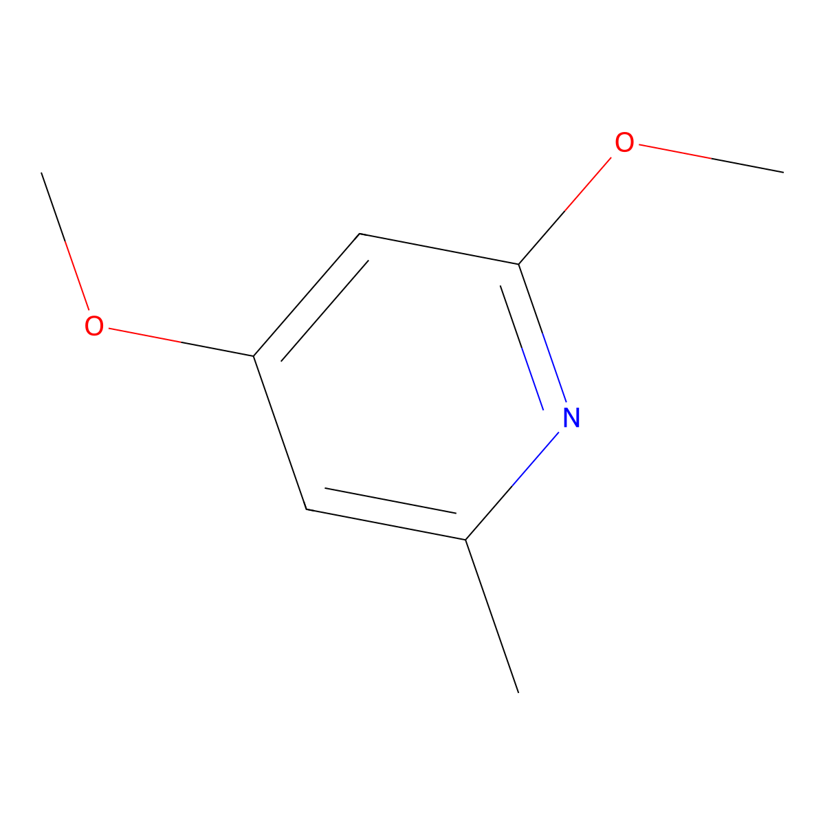 2,4-Dimethoxy-6-methylpyridine molecular structure, CAS 40334-96-1