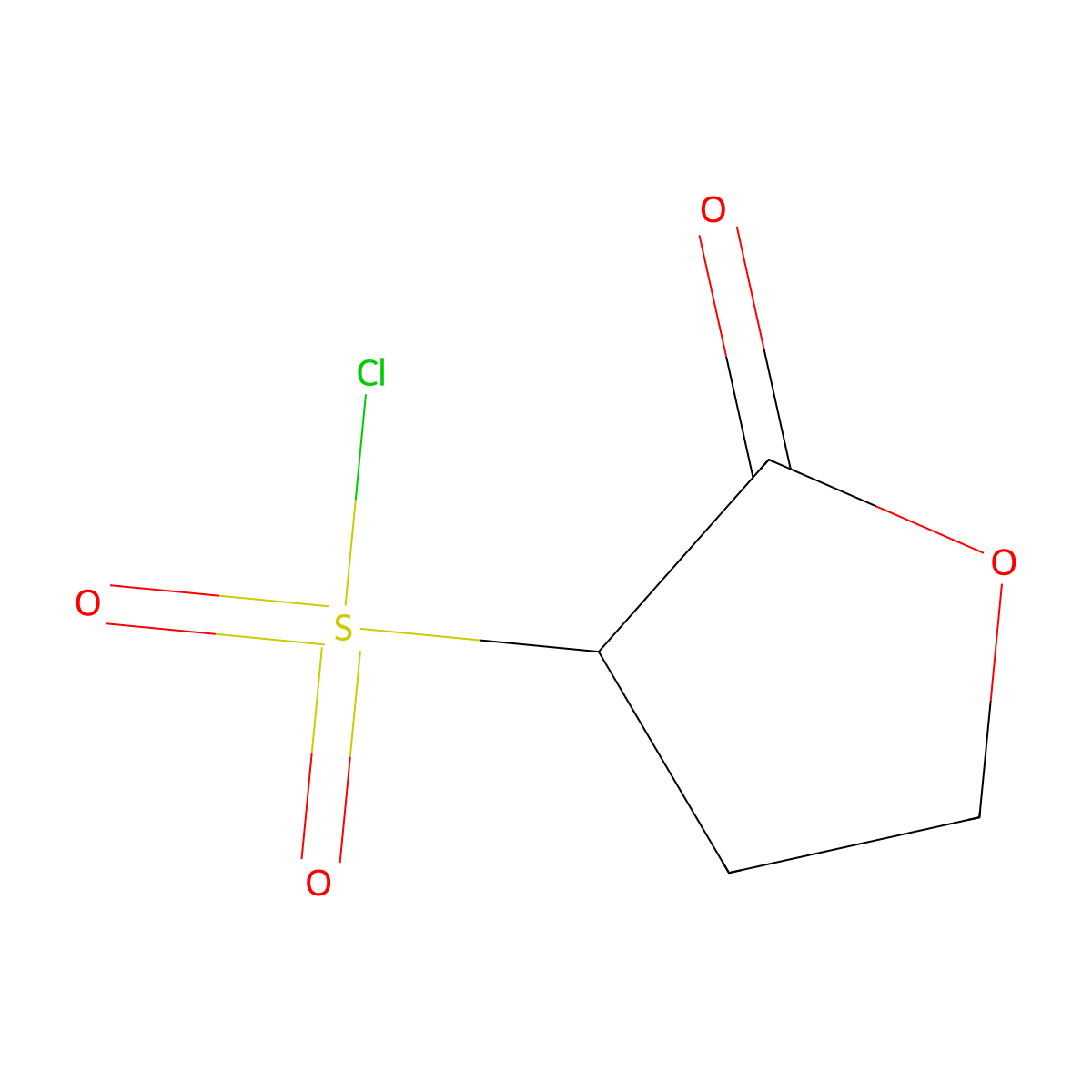 2-Oxooxolane-3-sulfonyl chloride molecular structure, CAS 40336-84-3