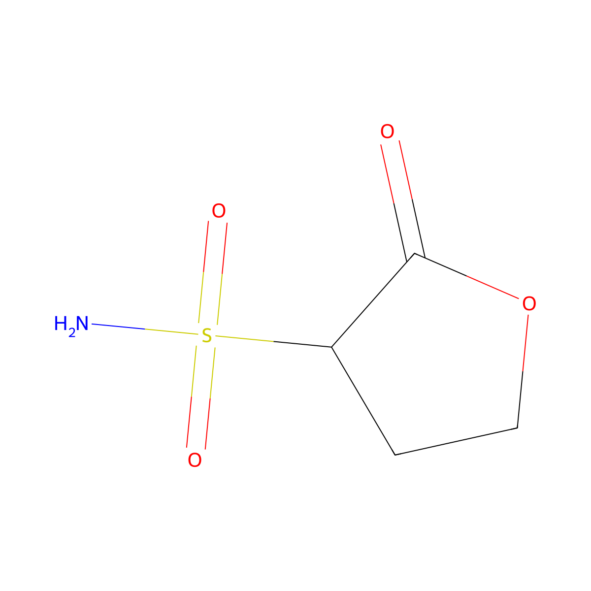 2-Oxotetrahydrofuran-3-sulfonamide molecular structure, CAS 40336-91-2