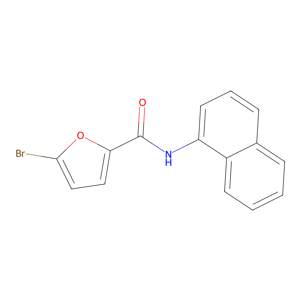 5-bromo-N-(naphthalen-1-yl)furan-2-carboxamide molecular structure, CAS 40337-11-9