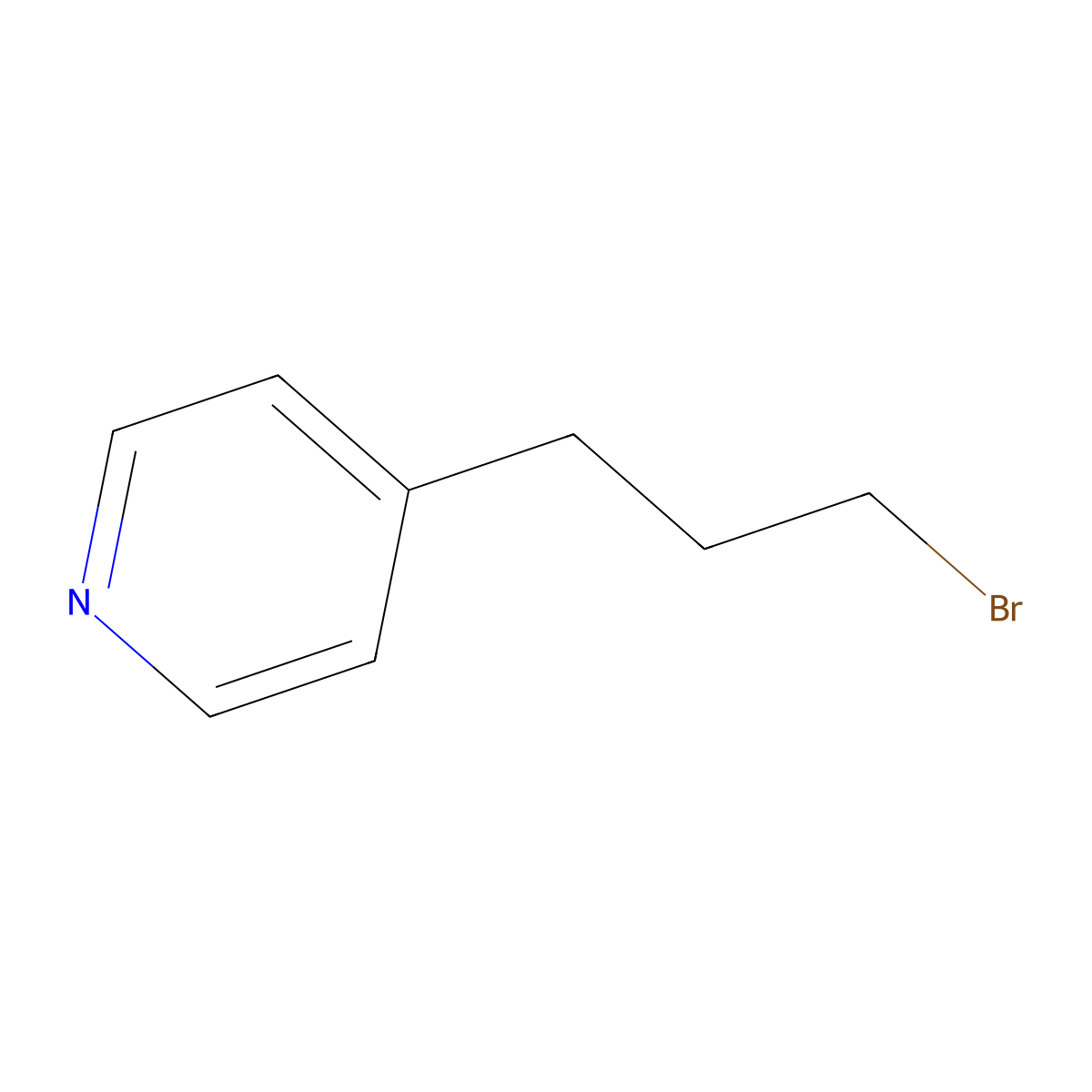 4-(3-Bromopropyl)pyridine molecular structure, CAS 40337-66-4