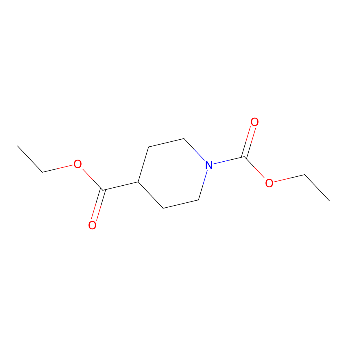 1,4-Diethyl piperidine-1,4-dicarboxylate molecular structure, CAS 40339-67-1