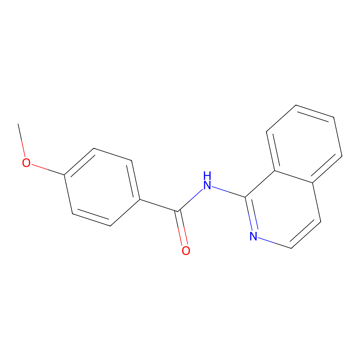 Benzamide, N-1-isoquinolinyl-4-methoxy- molecular structure, CAS 40339-91-1